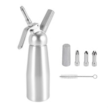 Professional Whipped Cream Dispenser Stainless Steel 500ML Capacity Canister Homemade Whipped Cream