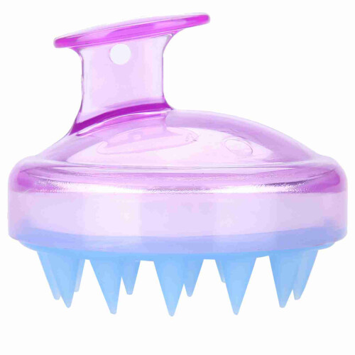 Siliconen shampoo borstel paars