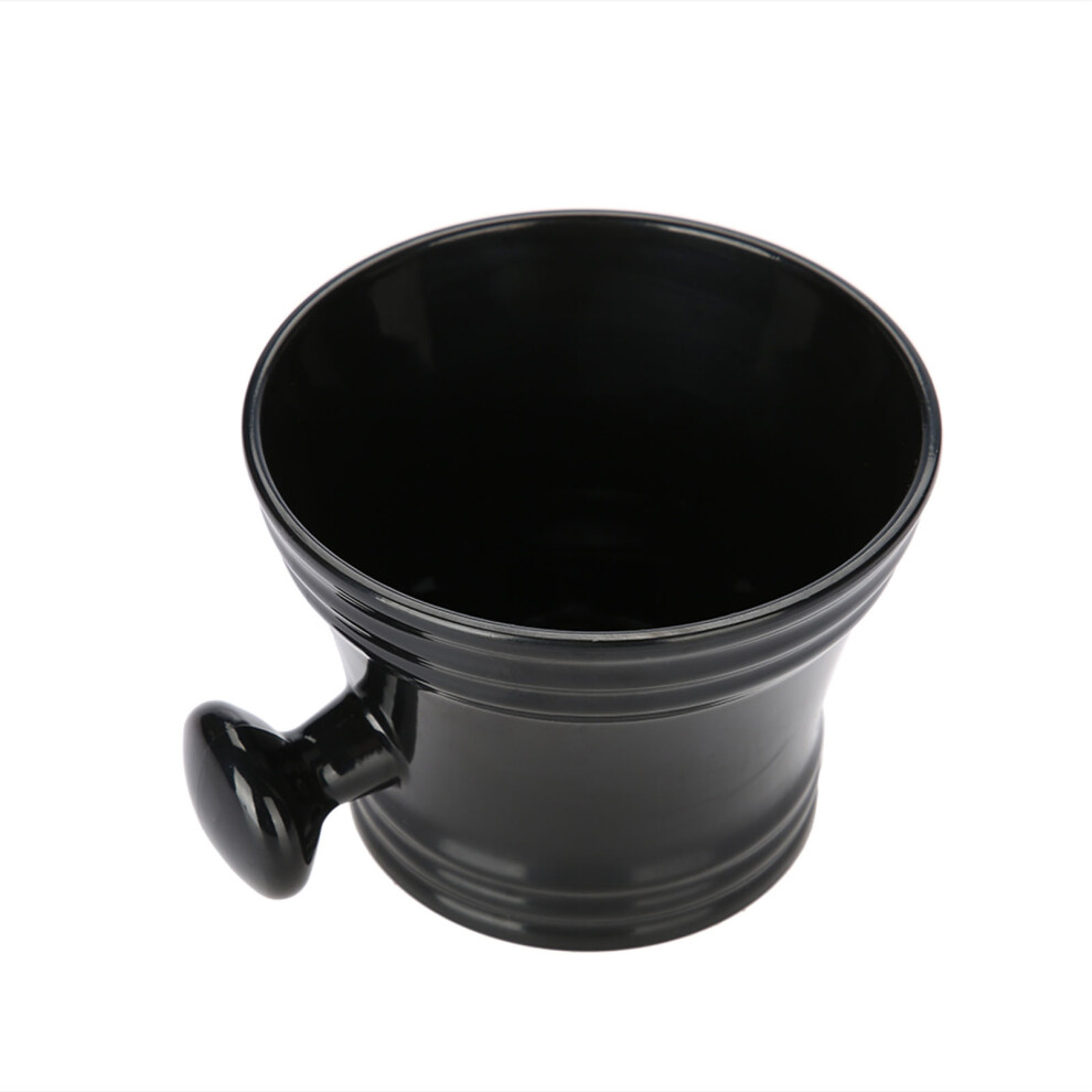Black Plastic Shaving Soap Bowl Men (Black)