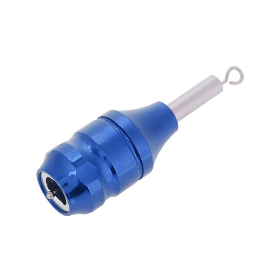 25mm Aluminium Tattoo Cartridge Knurled Handle Blue 2