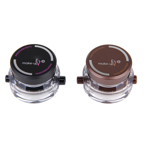2 Farben wasserfeste Eyeliner-Creme mit Pinseln 1