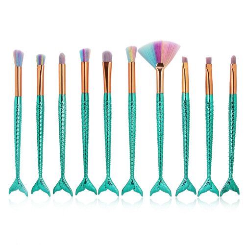 10Pcs Fiber Eye Shadow Brush Set Kit 5#