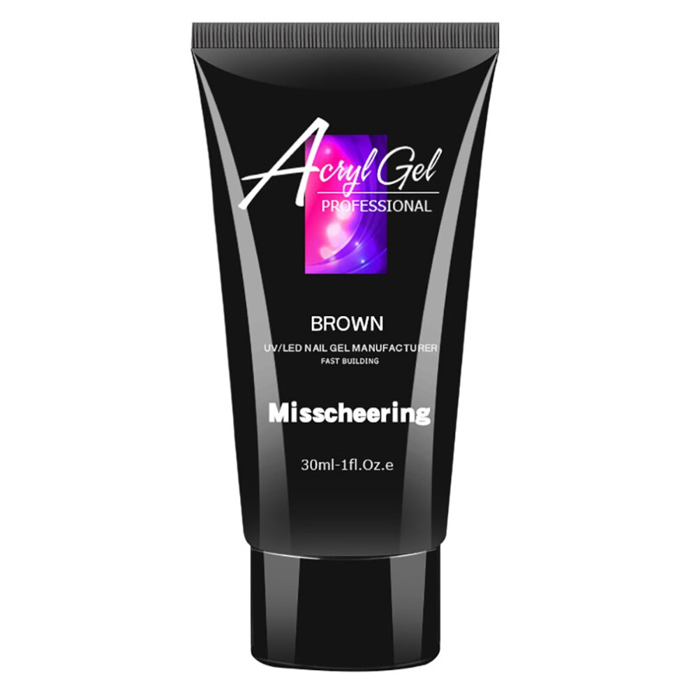 Brown 30Ml Fast Crystal Nail Glue Uv Gel Builder 6#