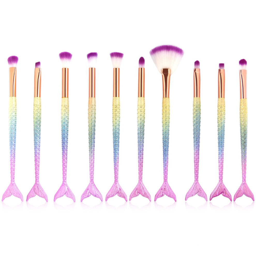 10Pcs Fiber Eye Shadow Brush Set Kit 1#