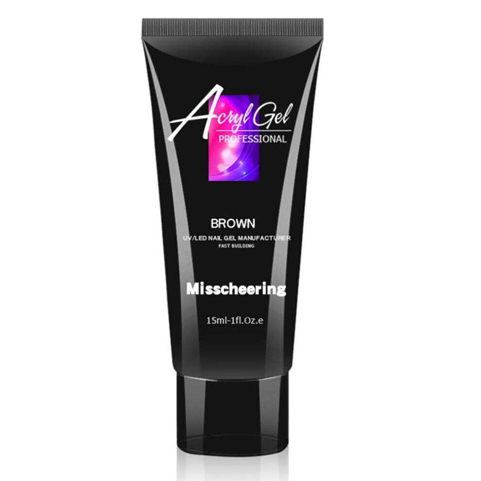 Brown 15Ml Fast Crystal Nail Glue Uv Gel Builder 6#