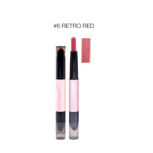 Doppelspitzen-Matte Lipgloss wasserfest 6#