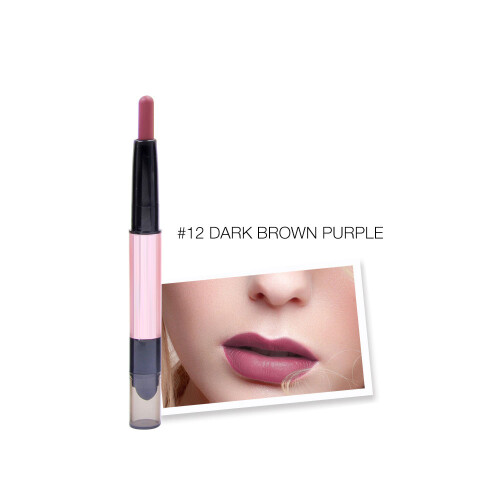Doppelspitzen-Matte Lipgloss wasserfest 12# 2