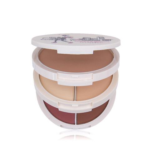 5-farbiger matte Glitzer-Puder für Rouge