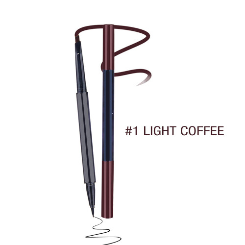 Double Head Waterproof Eyebrow Pen Eyeliner Pencil 1# 1