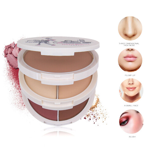 5-farbiger matte Glitzer-Puder für Rouge 1