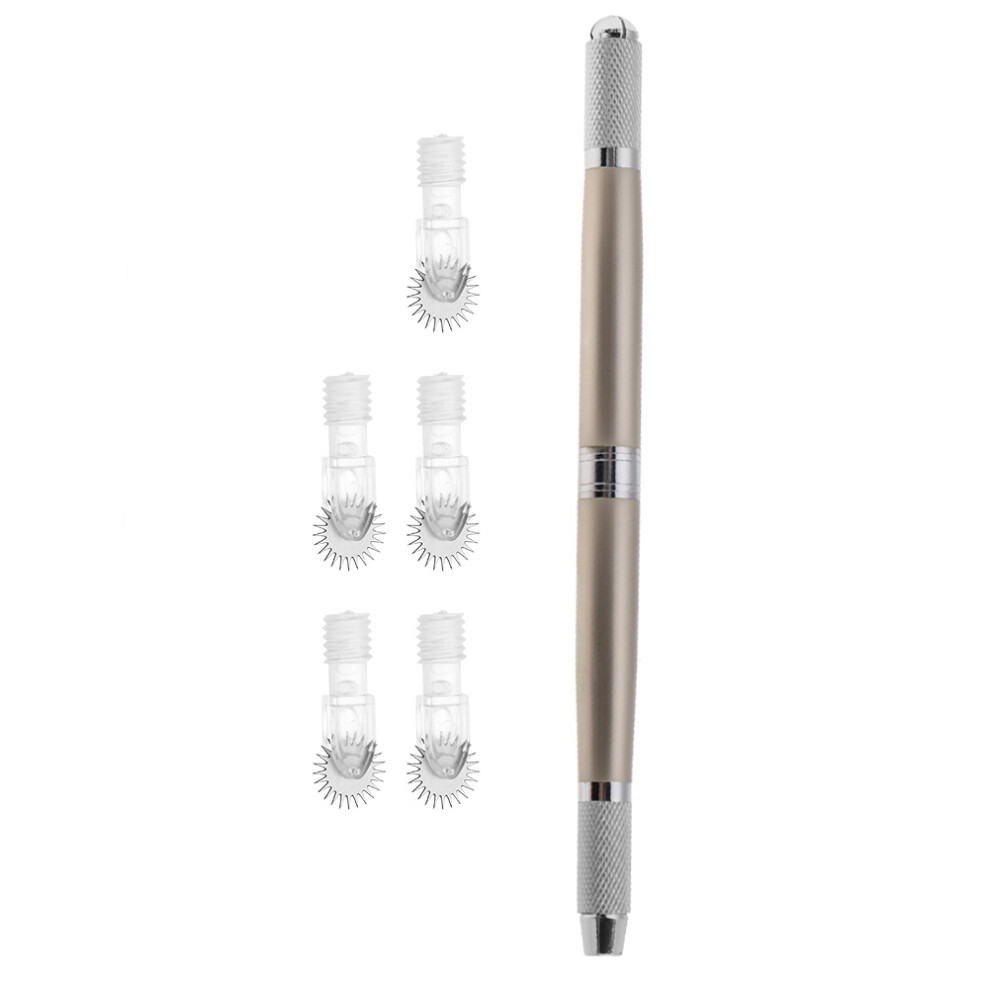 Tattoo Set Double End Eyebrow Tattoo Pen Roller Needles
