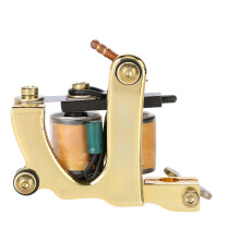 Professionele tattoo machine met 10 spoelen Goud A