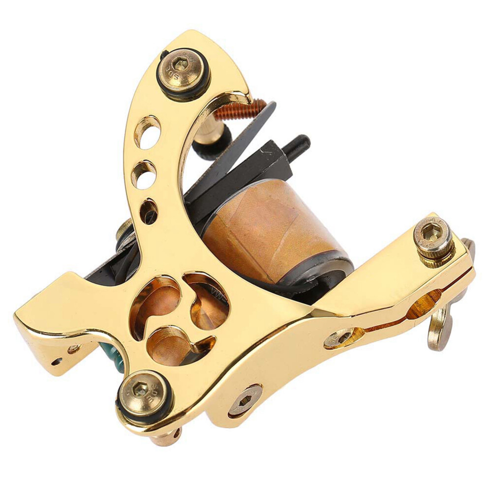 Professional 10 Warp Coils Tattoo Machine Gold B