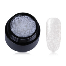 8ML Schneeflocken Glitzer UV Nagellack Weiß