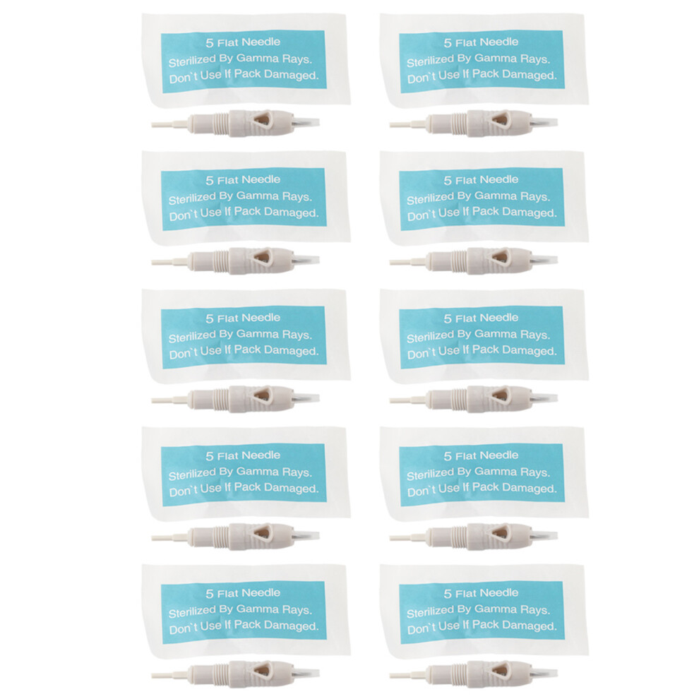 10Pcs Eyebrow Lip Tattoo Cartridge Rotary Micro Needle Sterile