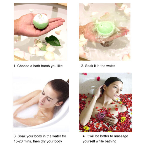 8pcs Colorful Bath Bombs Spa Oils Moisturizing Dry Skin Gift 2