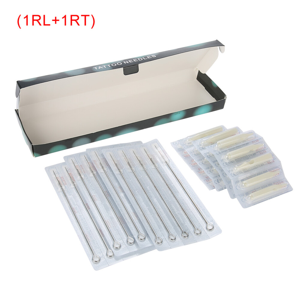 Disposable Tattoo Tips Stainless Steel Needles Set 1Rl 1RT