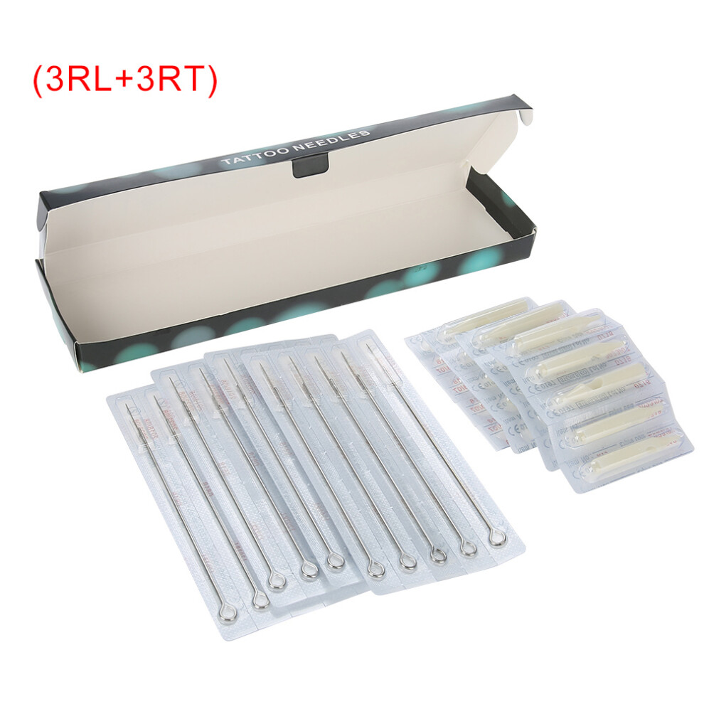 Disposable Tattoo Tips Stainless Steel Needles Set 3Rl 3RT