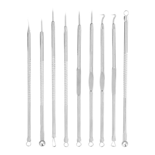 9Pcs RVS Blackhead Extractor Set #01