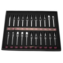 22x Tattoo-Nadeln, Edelstahl, Mix-Set