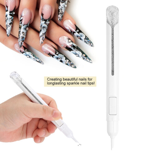 Nagelkunst Bullion Stift Metallkugeln Silber 1