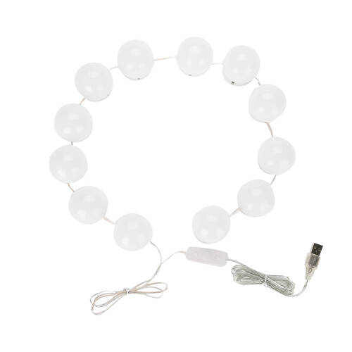 12x LED Spiegellicht USB dimmbar für Schminktisch 2