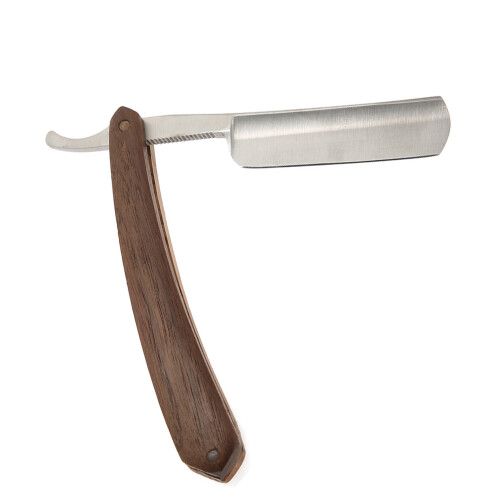 Klappbares Rasiermesser mit Rosenholzgriff 1