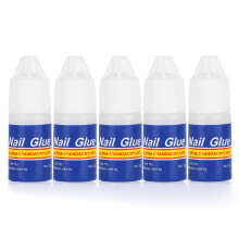 5x 3g Nagellackkleber für Glitzer & Steine