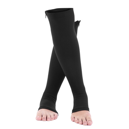 Calzini Sport Ginocchiera Cerniera Nera S/M 2