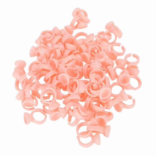 100Pcs Eyebrow Tattoo Ring Cup Microblading Pigment Holder 2