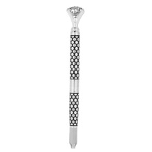 Manual Tattoo Pen Detachable Crystal Eyebrow Eyeliner Needle Silver