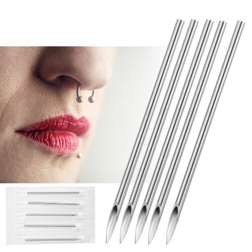 100 Stks Steriele Wegwerp Tattoo/Piercing Naalden 18G 2