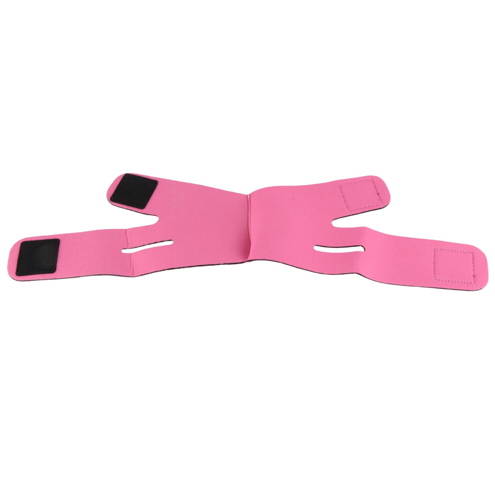 Face Slimming Bandage Belt FaceLift Double Chin Skin Strap (Rose Red)