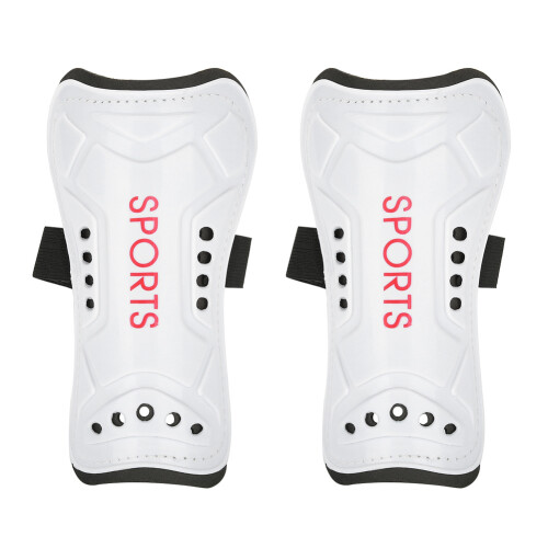 Wit Kinder Voetbal Shin Pads met Verstelbare Band