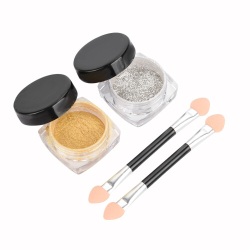 Polvere Specchio Glitter Unghie Oro Argento DIY 1