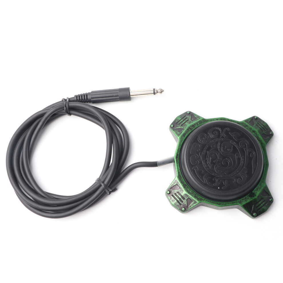 Green Tattoo Foot Pedal 360 Switch For Machine Gun Power Cord