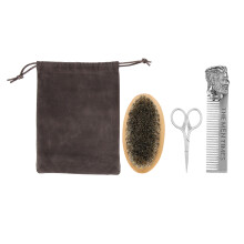 Set barba acciaio inossidabile con spazzola