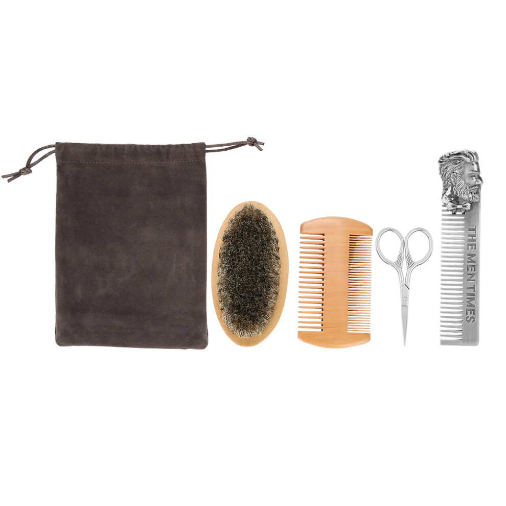 Beard Brush Set Double Sided Styling Comb Kit