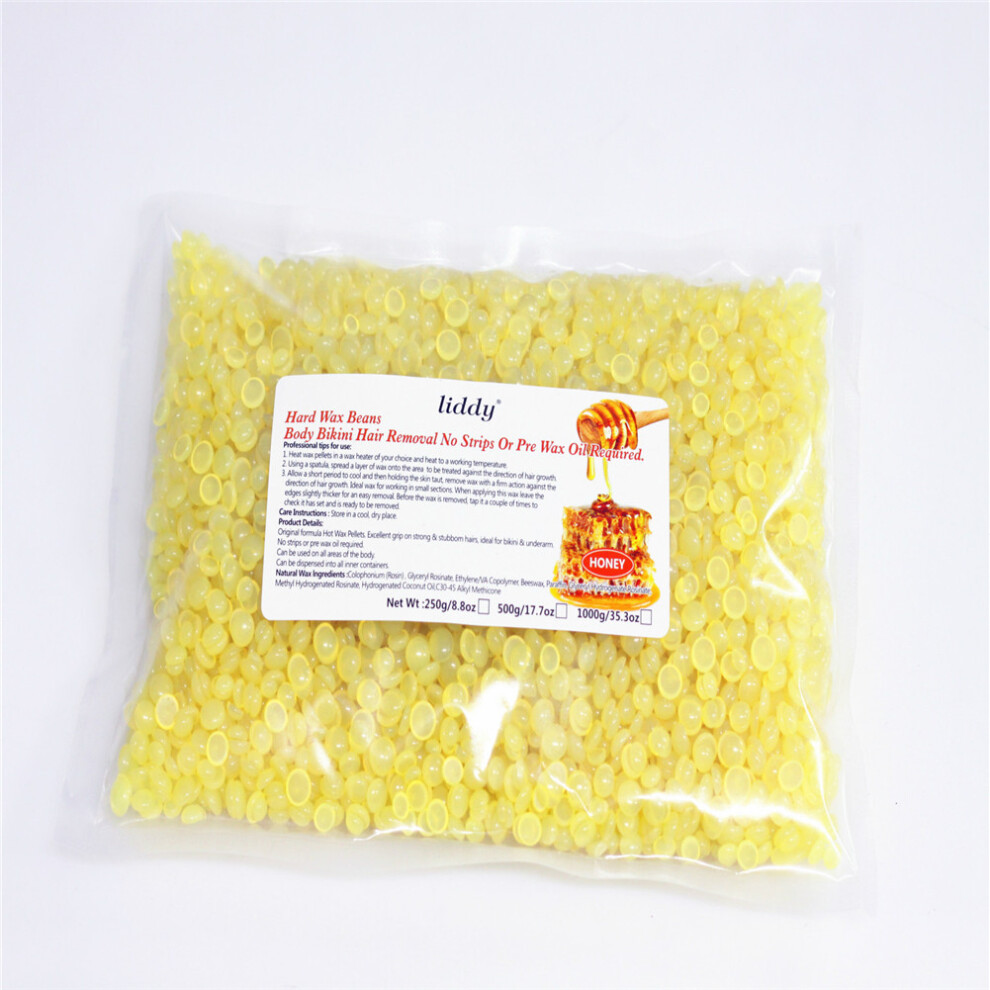 50g Hard Wax Beeswax Pellets Arm Body Hair Removal Honey