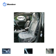 Pacote com 100 capas descartáveis para assento, capa de assento de plástico transparente Bluedeer.