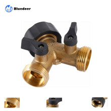 Robinet Double Machine a Laver, Répartiteur Raccord Robinet Tuyau d'Arrosage en Y 2 Voies pour Tuyaux d'Alimentation 3/4", Robinet Exterieur