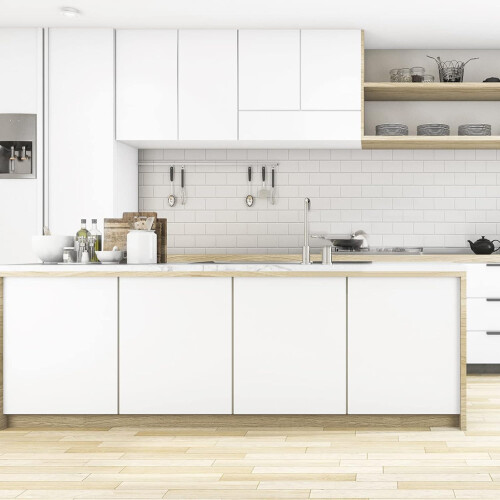 Ματ λευκό αυτοκόλλητο χαρτί για έπιπλα 60x300cm Αυτοκόλλητη μεμβράνη βινυλίου για 2