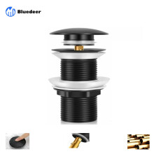 Desagüe de fregadero sin rebosadero, desagüe Click-Clack, desagüe de latón para fregadero, junta de desagüe para fregadero, desagüe para bañ