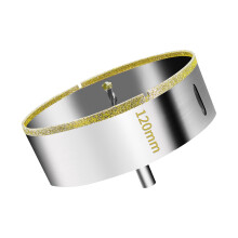 120-mm-Diamant-Lochsäge mit Zentrierführung, Fliesenlochsäge mit Diamantbeschichtung, Diamant-Kernbohrer für Glas
