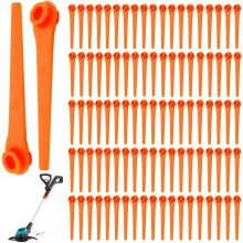 Lot de 100 Lames de Rechange en Plastique pour Coupe-Bordures Gardena 9823 9825 9820 9821 Lames débroussailleuse 70mm