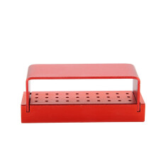 Aluminium Desinfektionsbox für Zahnarztbohrer, autoklavierbar, rot