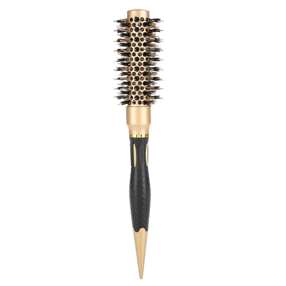 Unisex Black,Gold Portable Anion Hair Comb Salon Brush Gold Black 25Mm