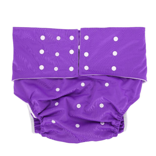 Washable Adjustable Cloth Diaper Cover Purple