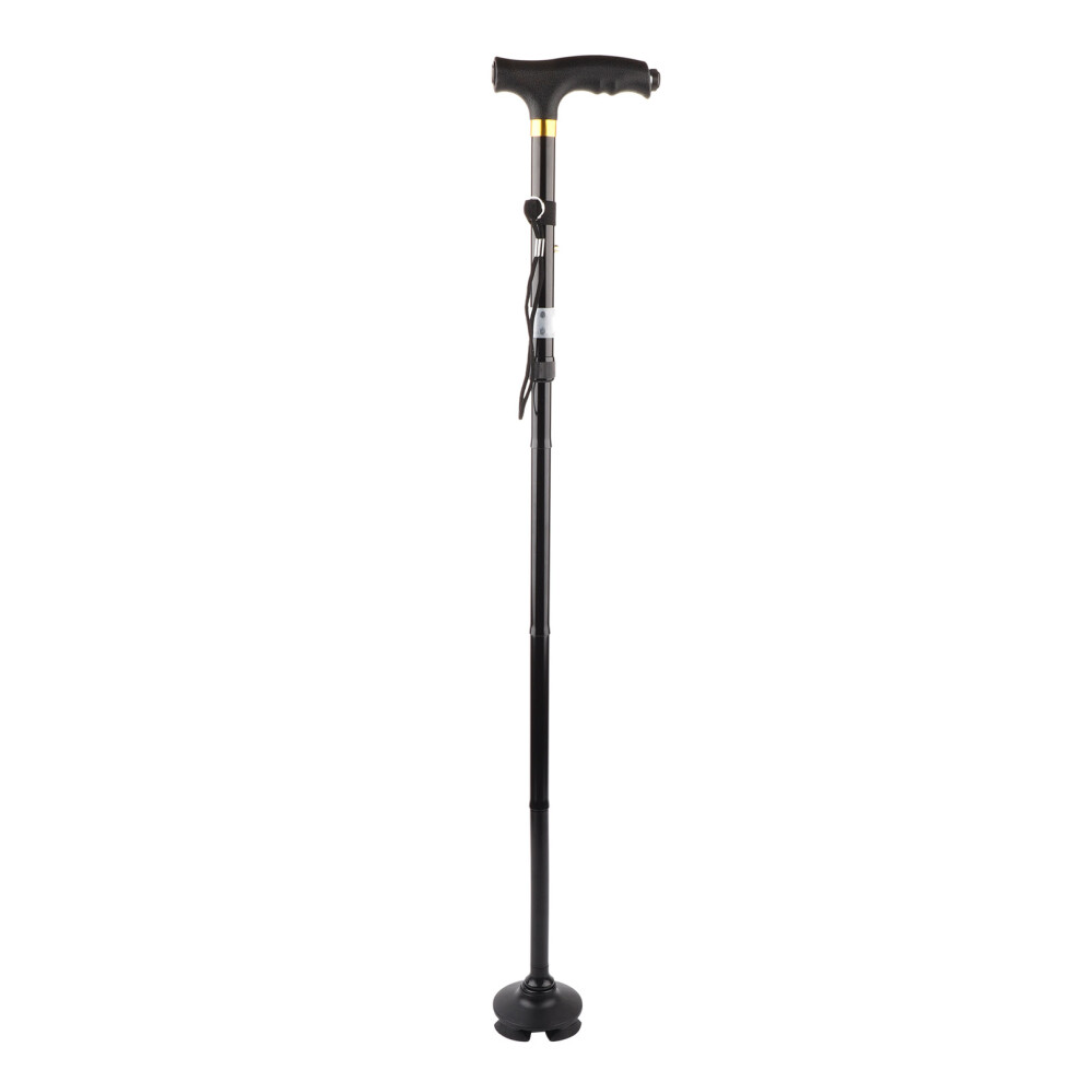 Aluminum Alloy Walking Cane with LED Light Folding Stick