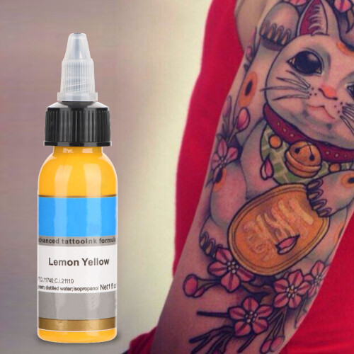 30ml Semi-Permanent Eyebrow Tattoo Ink Lemon Yellow 1